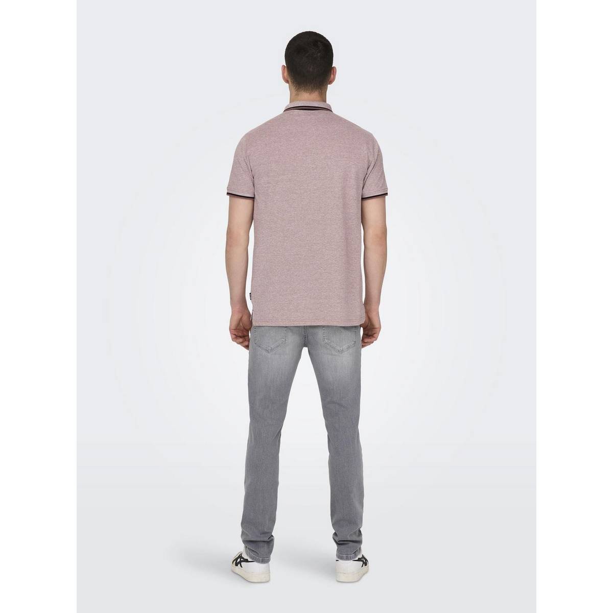 ONLY & SONS REGULAR FIT POLO POLO-SHIRT 22024827 COOPER BROWN MELANGE